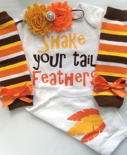 Shake Your Tail Feathers Thanksgiving Bodysuit
