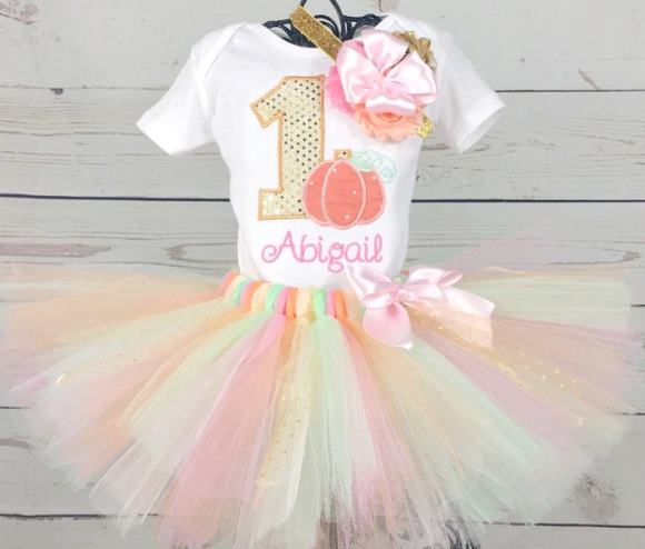 Our Little Pumpkin First Birthday Tutu Outfit