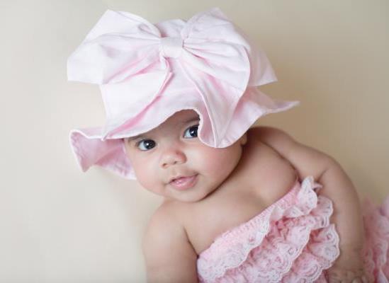 Light Pink Sun Hat with Large Bow