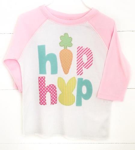 Baby Girls Hip Hop Easter Bodysuit Shirt