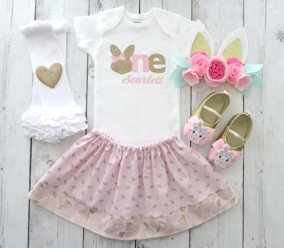 Some Bunny is ONE First Birthday Easter Bodysuit