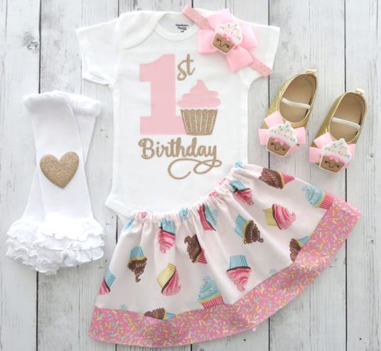Cupcakes & Sprinkles 1st Birthday Outfit