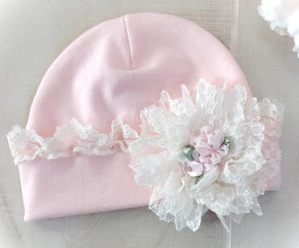 Sweet Lace Newborn Hospital Hat