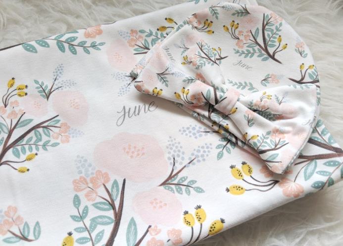 Spring Bouquet Personalized Swaddle Blanket