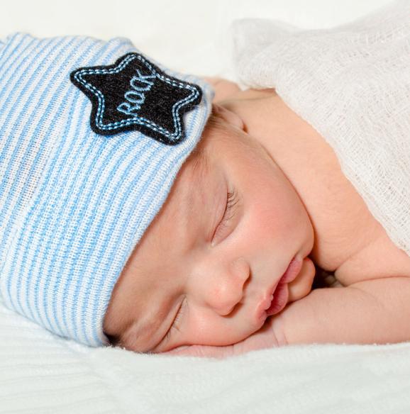 Our Little Rockstar Newborn Baby Boys Hospital Hat