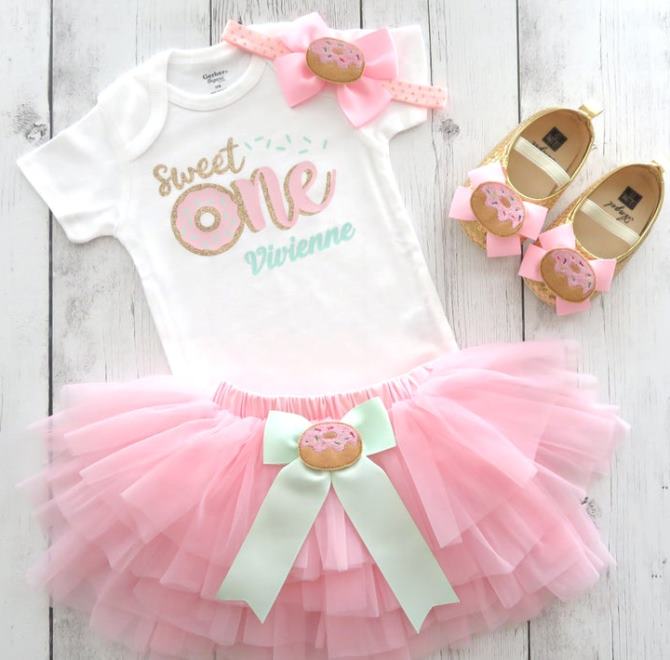 Sweet One Donut 1st Birthday Personalized Tutu Outfit