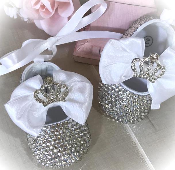 Crystal Crown Princess Baby Crib Shoes