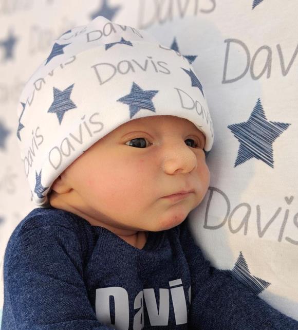 Baby Boys Blue Stars Personalized Swaddle Blanket