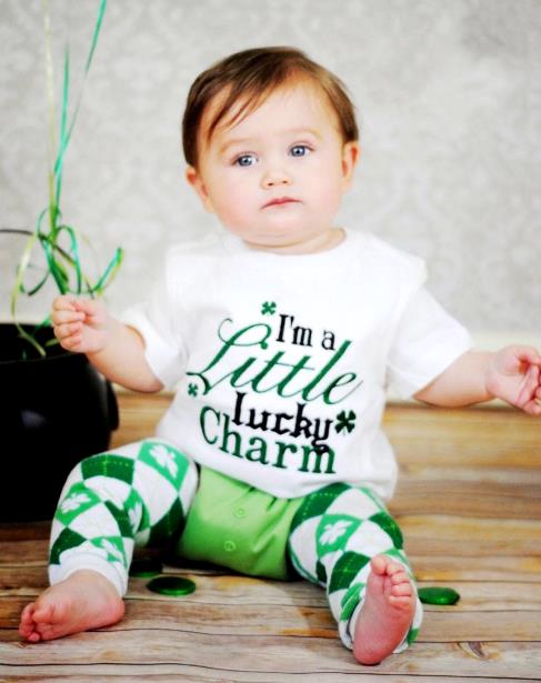 Baby Boys Little Lucky Charm St Patrick's Day Shirt