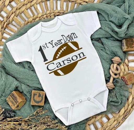 Boys 1st Birthday Personalized Football Outfit